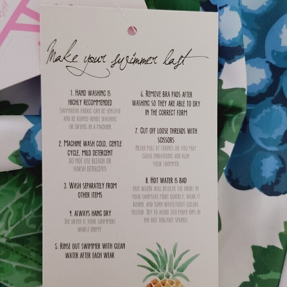 NEW Kortni Jeane Sweetheart Swim Tankini Top S‎ Whie Purple Green Grapes … - Picture 6 of 6